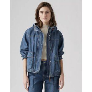 LEVI'S Reese Military Jacket in Don't Slow Down Medium Wash Denim - Size S